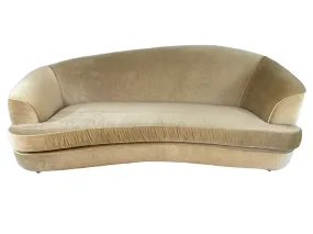 Mariaui Custom Beige Mohair Curved Sofa Mariaui Custom Beige Mohair Curved Sofa