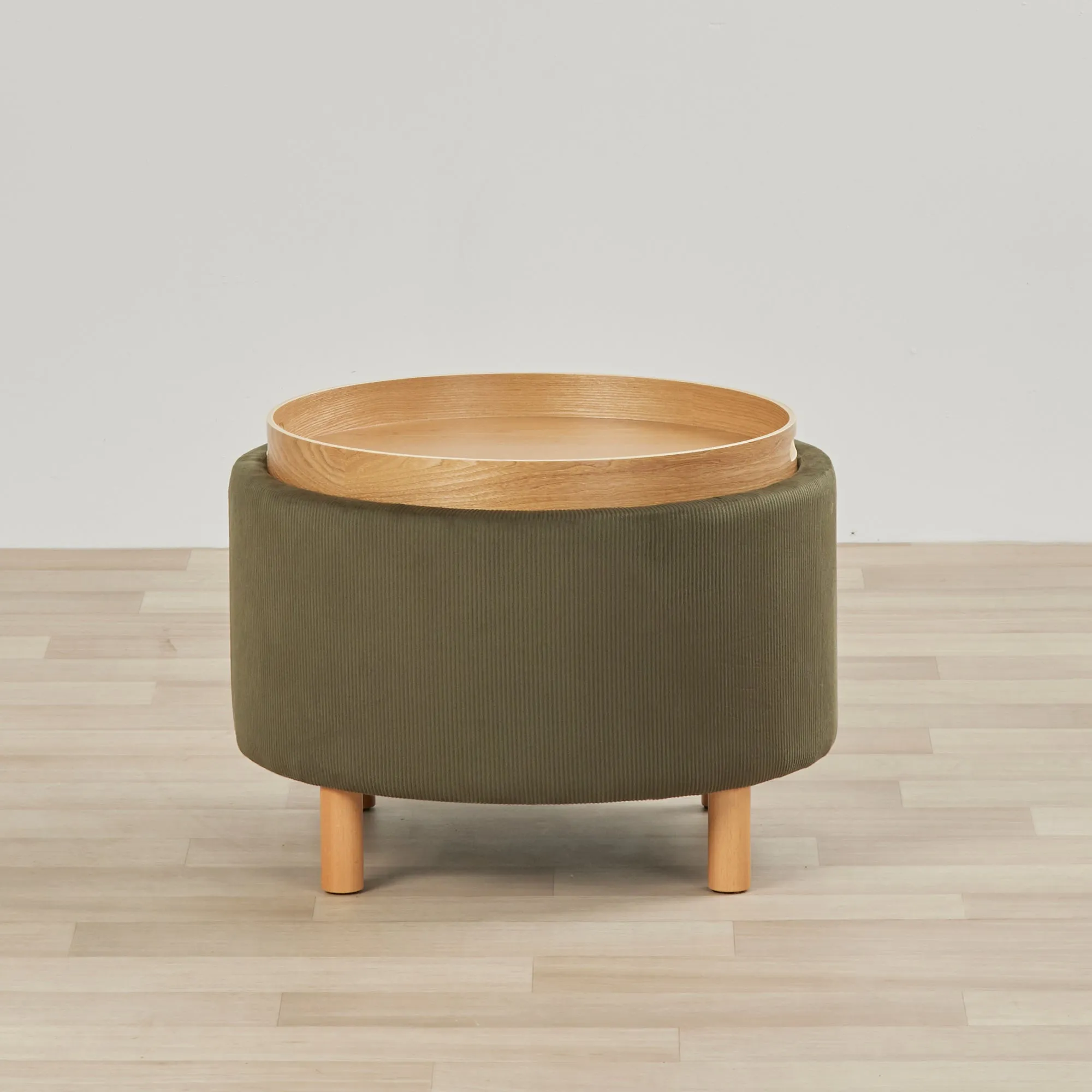 Maxi Tray Top Ottoman - Olive Green