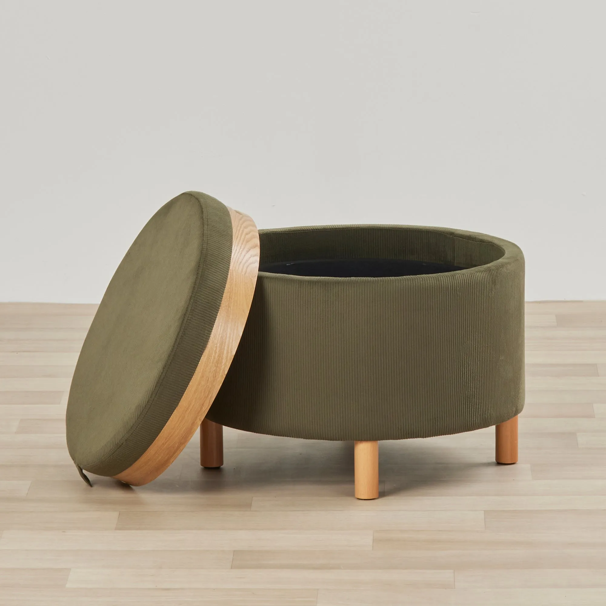 Maxi Tray Top Ottoman - Olive Green