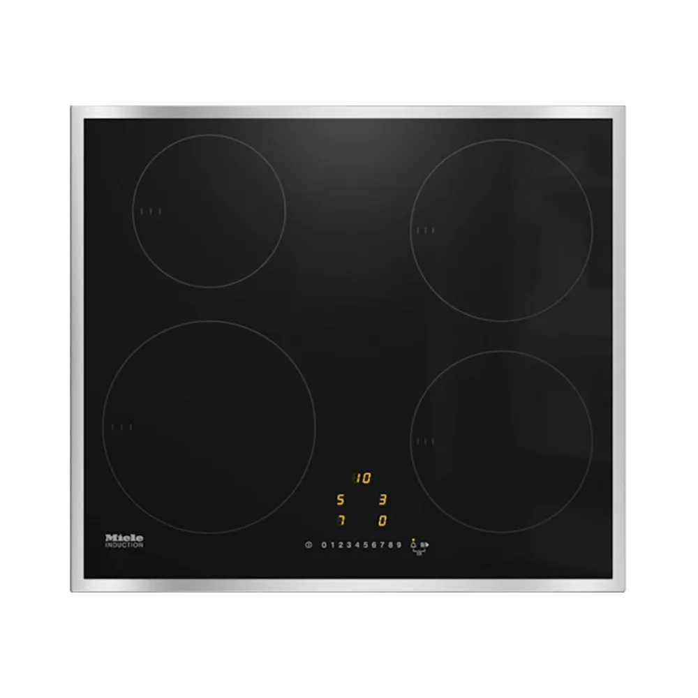 Miele KM7201FR 57.4cm Wide Induction Hob, 4 Cooking Zones, Stainless Steel Frame