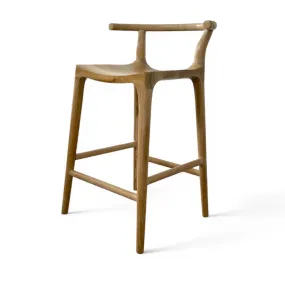 Monte Teak Bar Stool w Back Rest