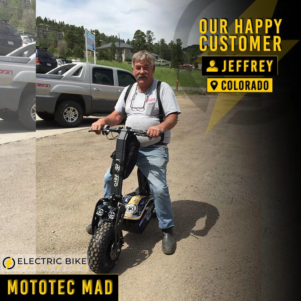 MotoTec Mad 48V/12Ah 1600W Fat Tire Electric Scooter