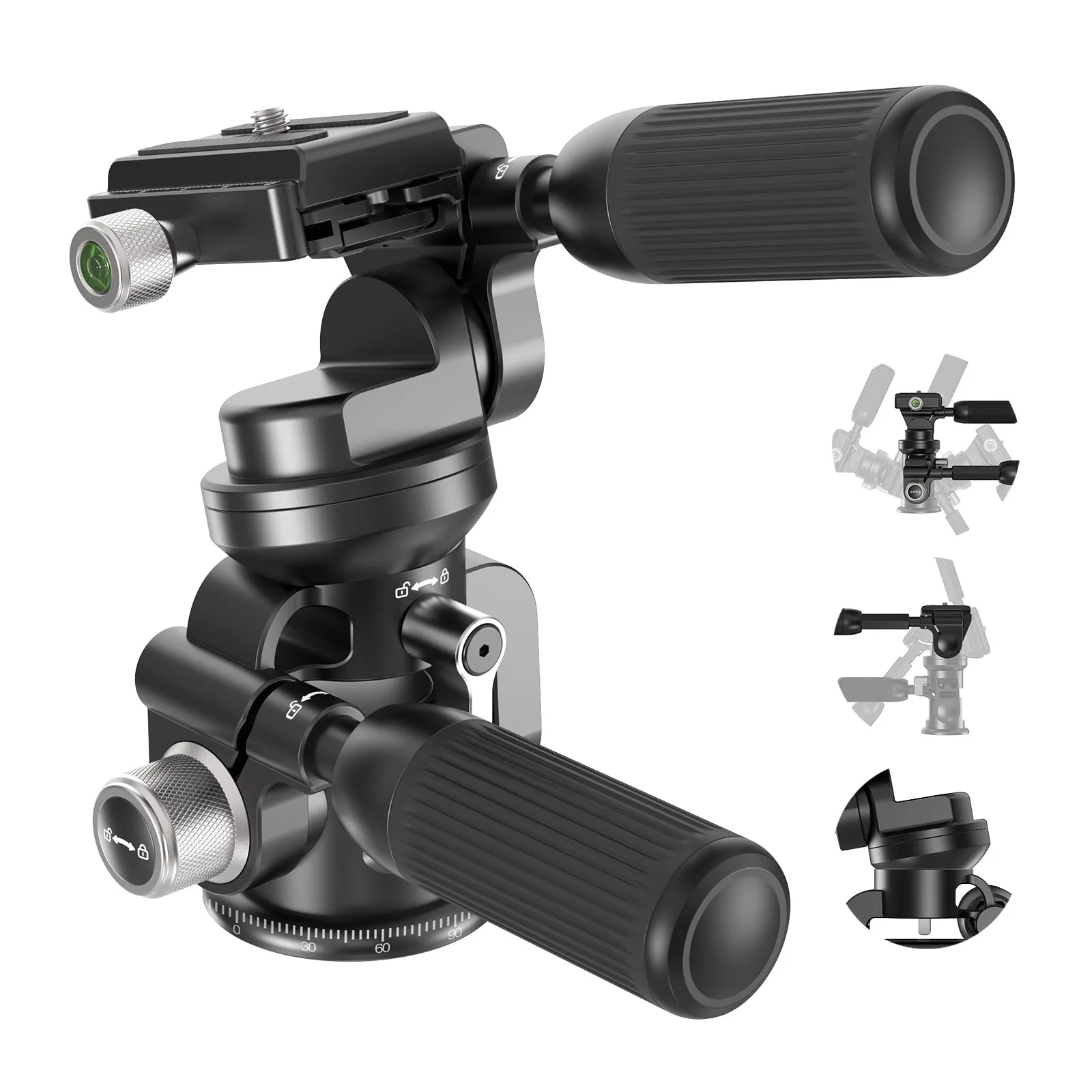 NEEWER GM37 3 Way Pan Tilt Head
