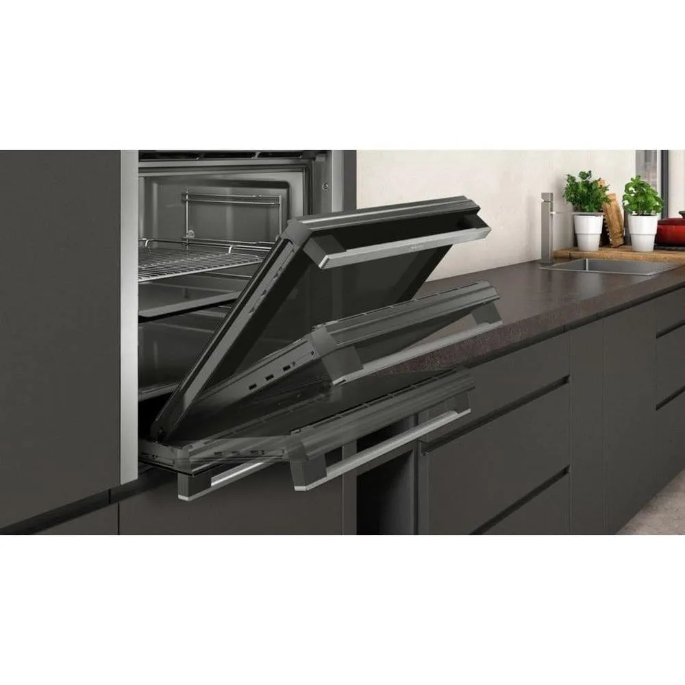 Neff B3ACE4HN0B Slide & Hide Built-In Electric Single Oven, Stainless Steel