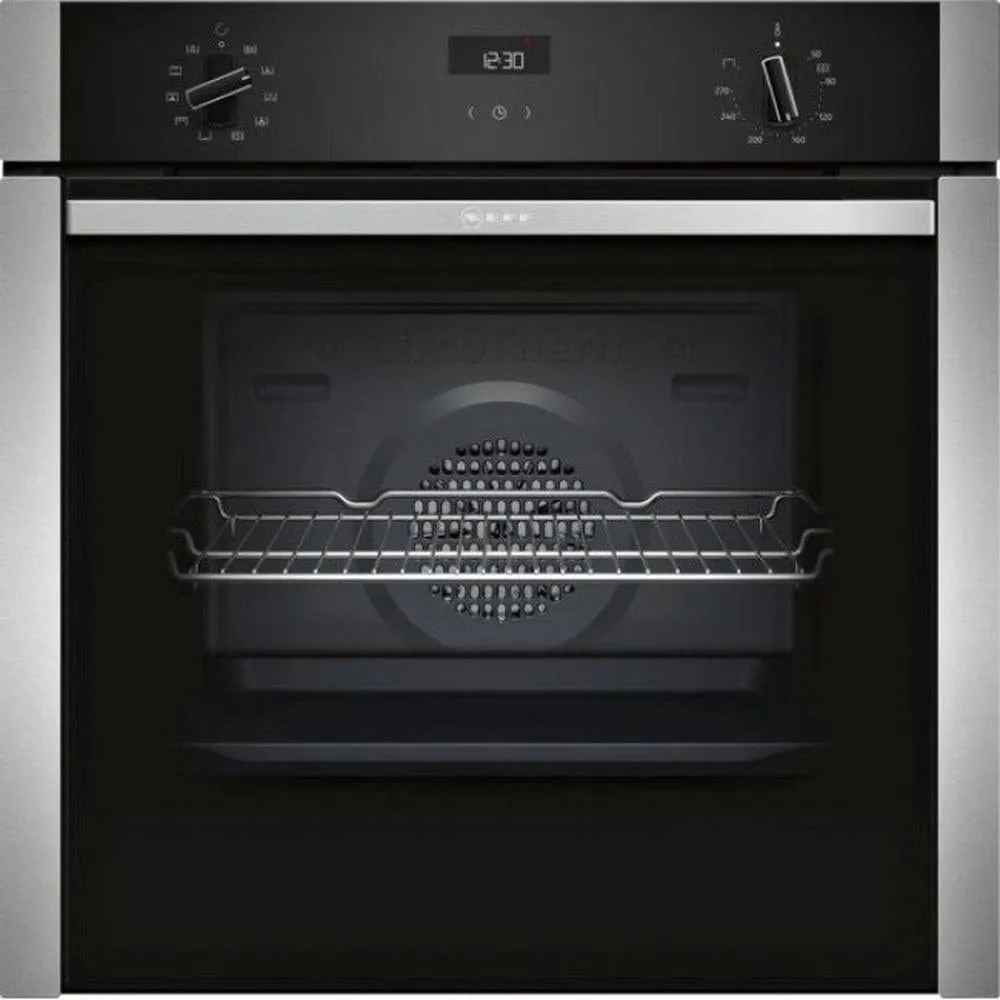 Neff B3ACE4HN0B Slide & Hide Built-In Electric Single Oven, Stainless Steel