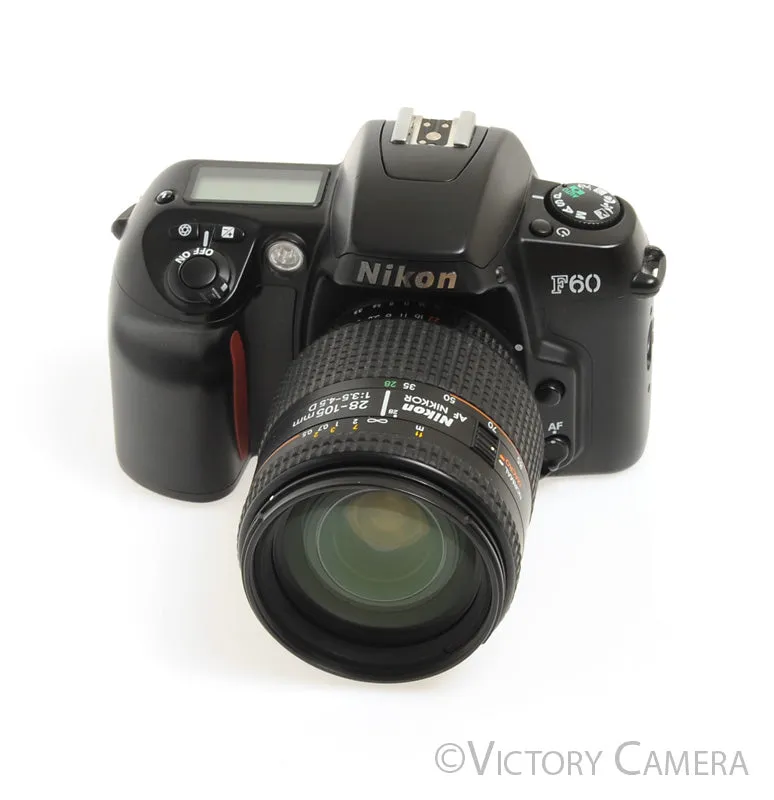 Nikon F60 35mm Film Camera Body w/ Nikkor 28-105mm Zoom Lens