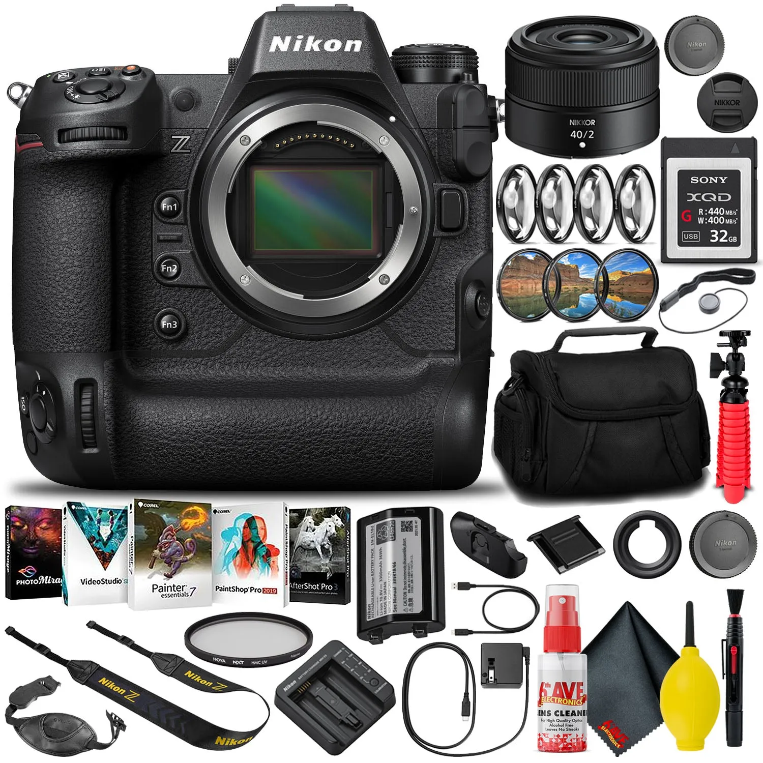 Nikon Z9 Mirrorless Camera (1669) with 40mm Lens   32GB XQD Card (INTL)