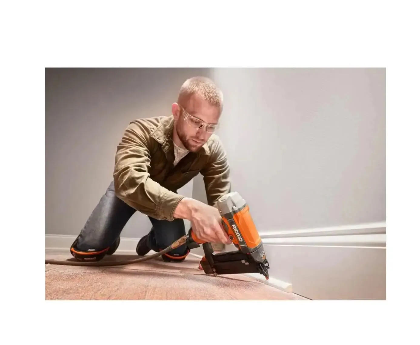Open Box -  RIDGID 6 Gal. Electric Pancake Air Compressor and 18-Gauge 2-1/8 in. Brad Nailer