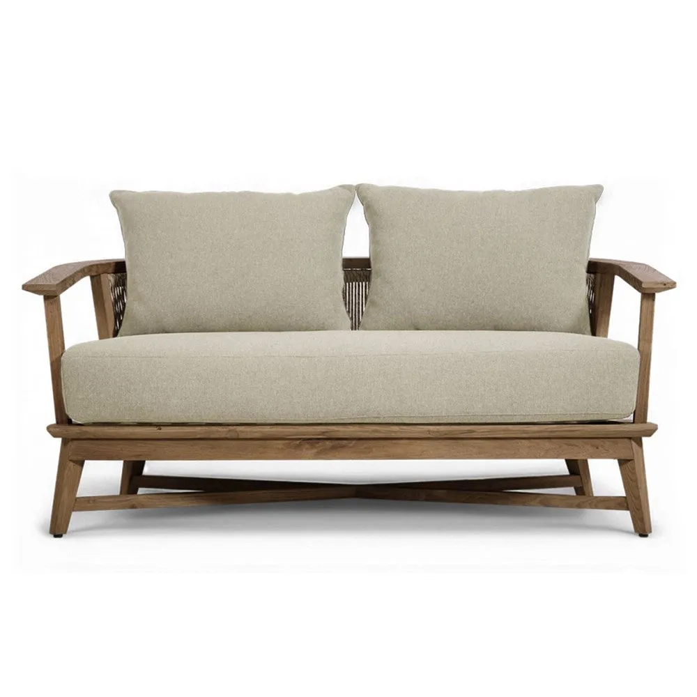 Oscar Outdoor Teak 2 Seater Lounge