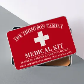 Personalised Family Medical Kit Storage Tin
