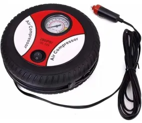 Portable Electric Tyre Shape Car Air Compressor Pump for Car & Bike,Electric Mini DC 12V Air Compressor Pump