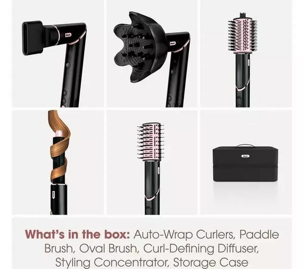 Shark HD440UK FlexStyle 5-in-1 Air Styler & Hair Dryer with Storage Case – Black