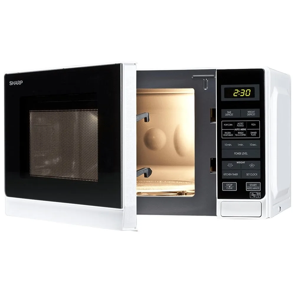 Sharp R272WM 20 Litre Solo Microwave Oven - White