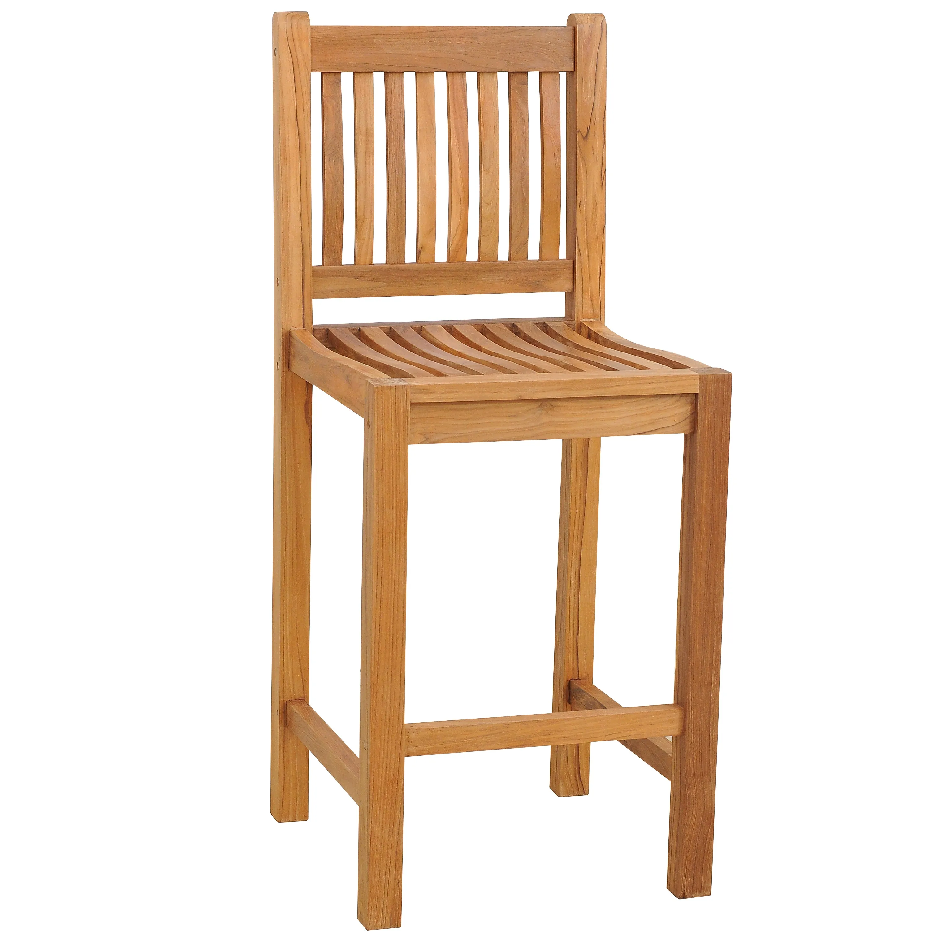 Teak Wood Elzas Barstool without Arms