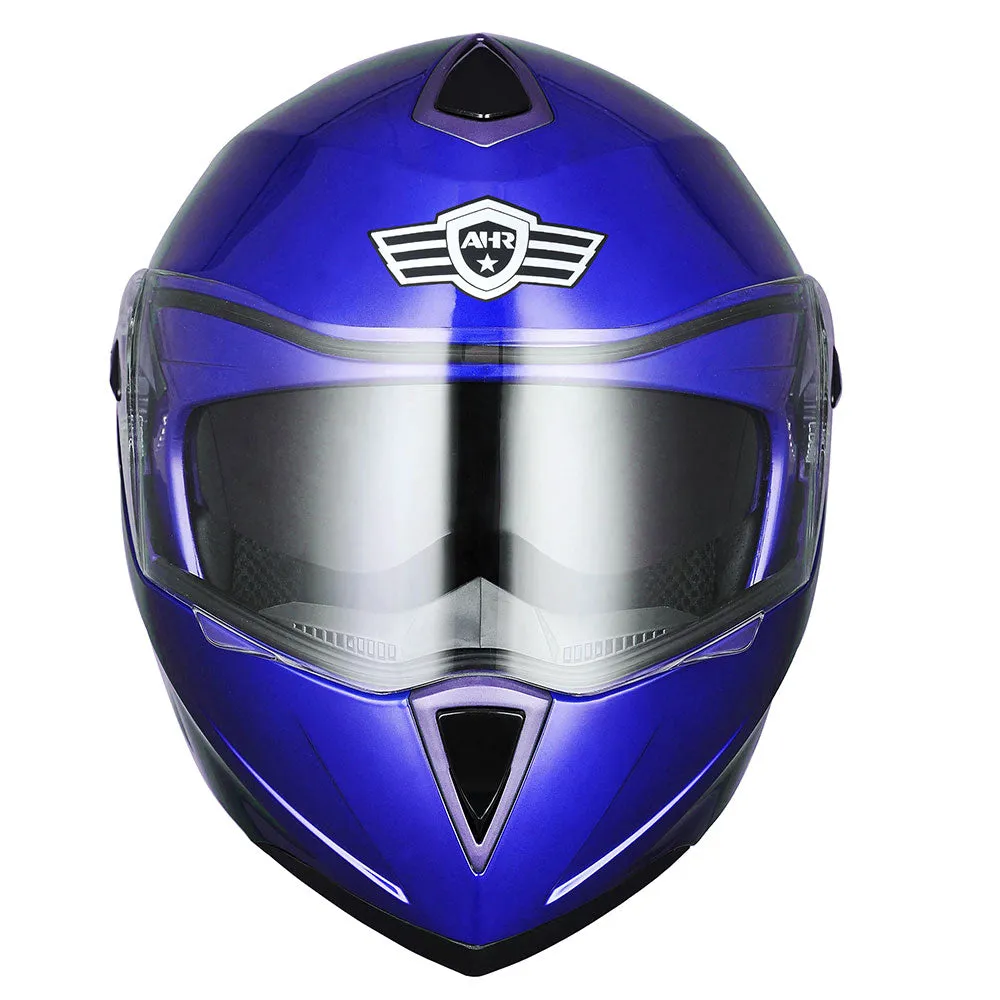 TheLAShop Helmet RUN-M Modular Helmet DOT Full Face Flip up Blue