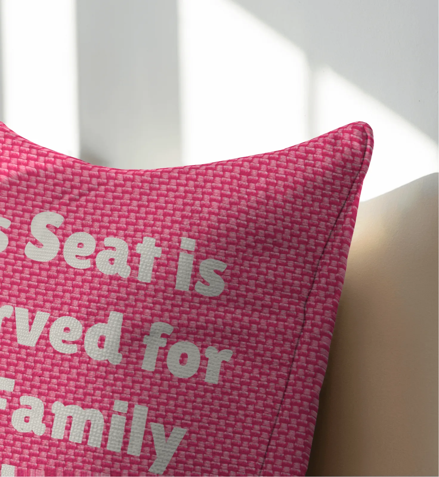This Seat Is Reserved for the Disappointment in Family – Cotton Cushion Cover (16x16 inch)