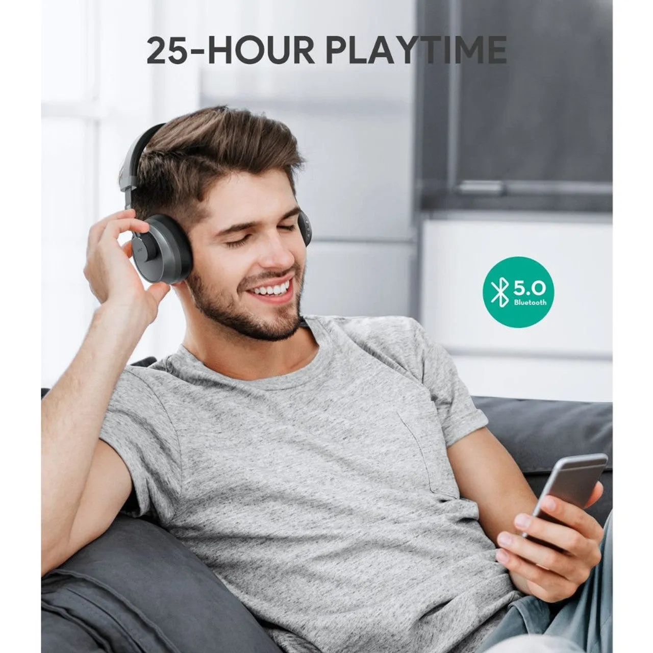 True Comfort Wireless Over-Ear Headphones with 25-Hour Playtime