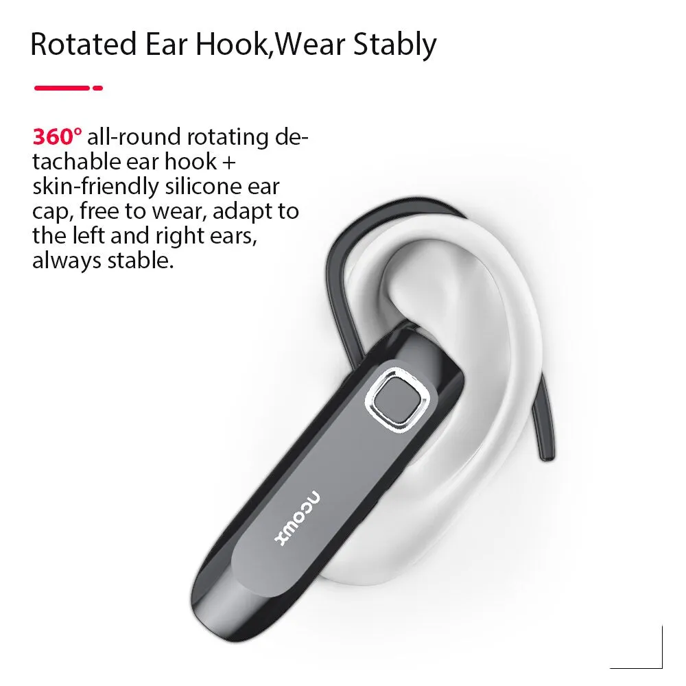 UCOMX U32K Bluetooth Earphone Wireless Headphone Ear Hook Bluetooth Headset with Mic Handsfree Earpiece for iPhone Huawei Xiaomi