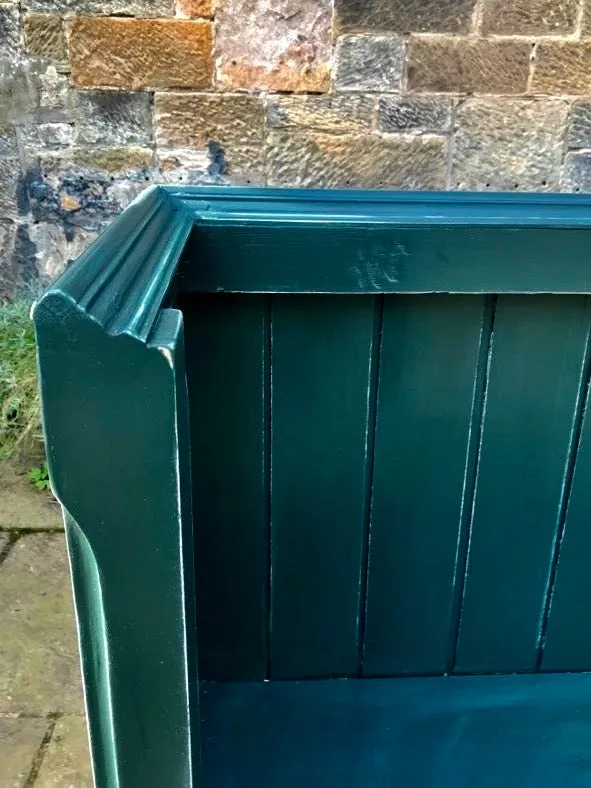 Vintage High Back Bench - sold on etsy